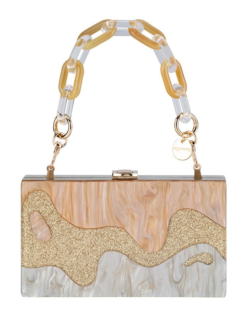 NWT OLGA BERG ERIKA ACRYLIC WAVE BAG